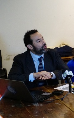 Advogado chileno Álvaro de Castro Morales na Universidade da República do Uruguai, em Salto. Foto: Daniel Santini