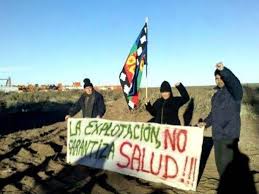 Protesta contra la explotación petrolera en Vaca Muerta, Argentina. Foto: Sincope